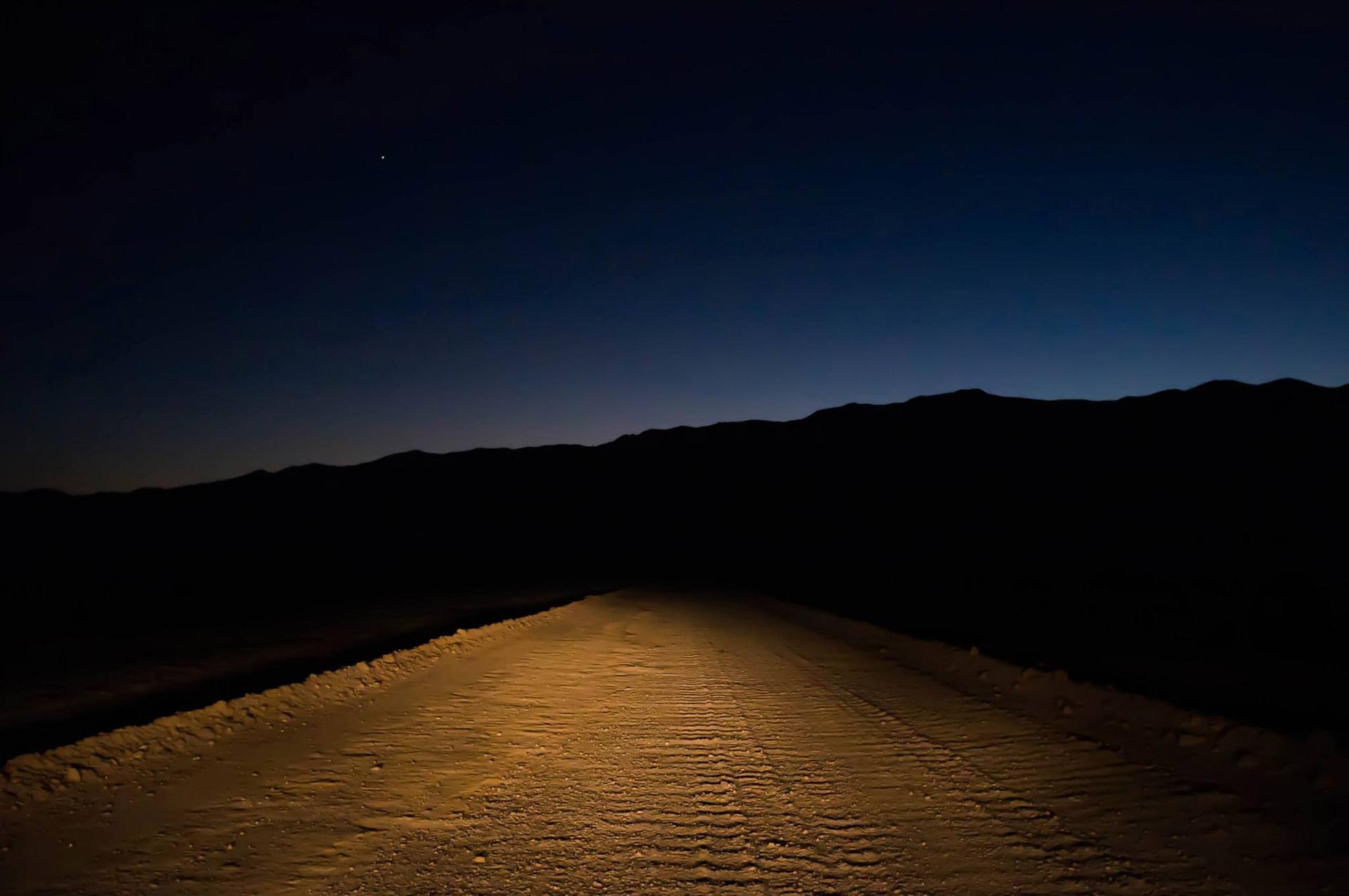 Death valley at night