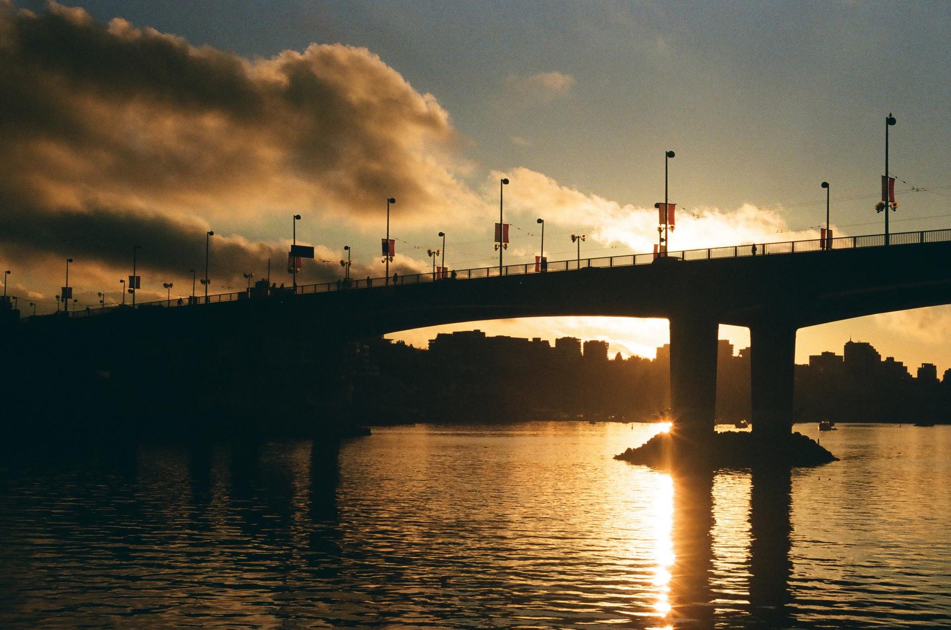 Cambie Bridge at dusk